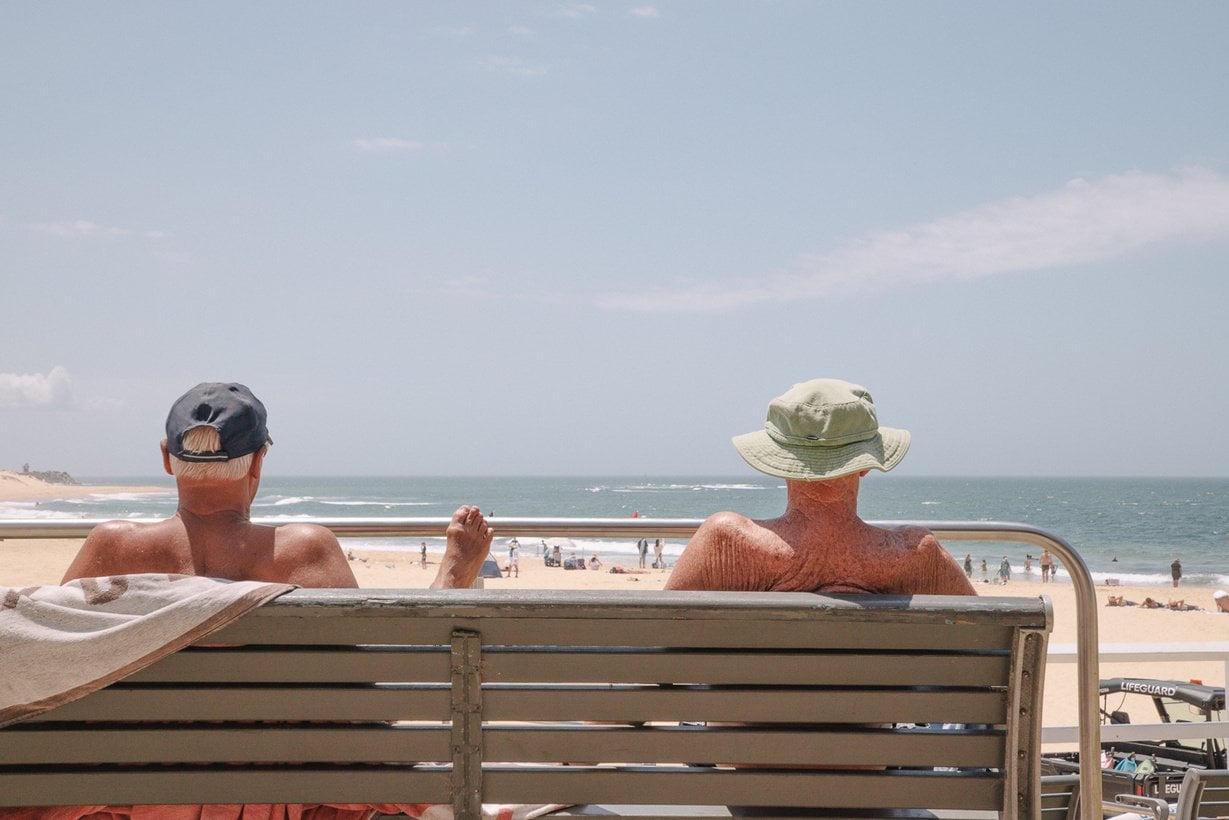 Conversation at Newcastle beach