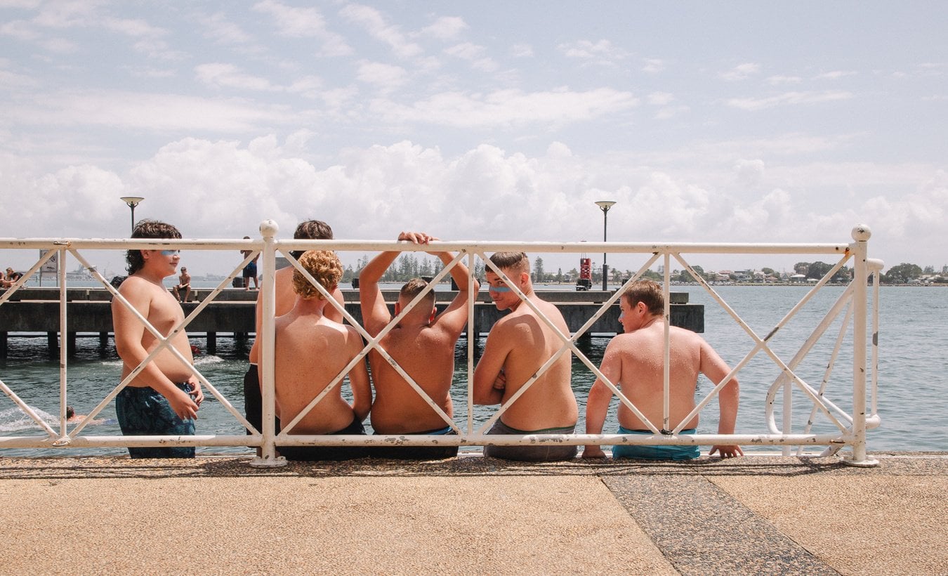 Harbour swimmers in Newcastle